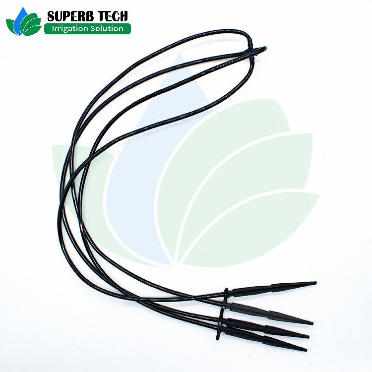 Four Branches Straight Arrow Dripper with Soft Tube Set for Garden Irrigation