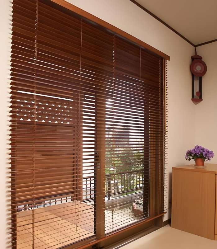 Wholesale 2 Inches Paulownia Brown Wood Blinds Slats for Factory