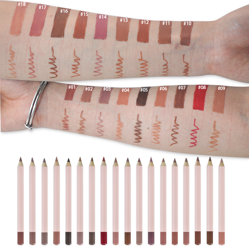 OEM/ODM Cheap Lip Liner 18 Colors Pink Lip Liner Private Label Lipliner
