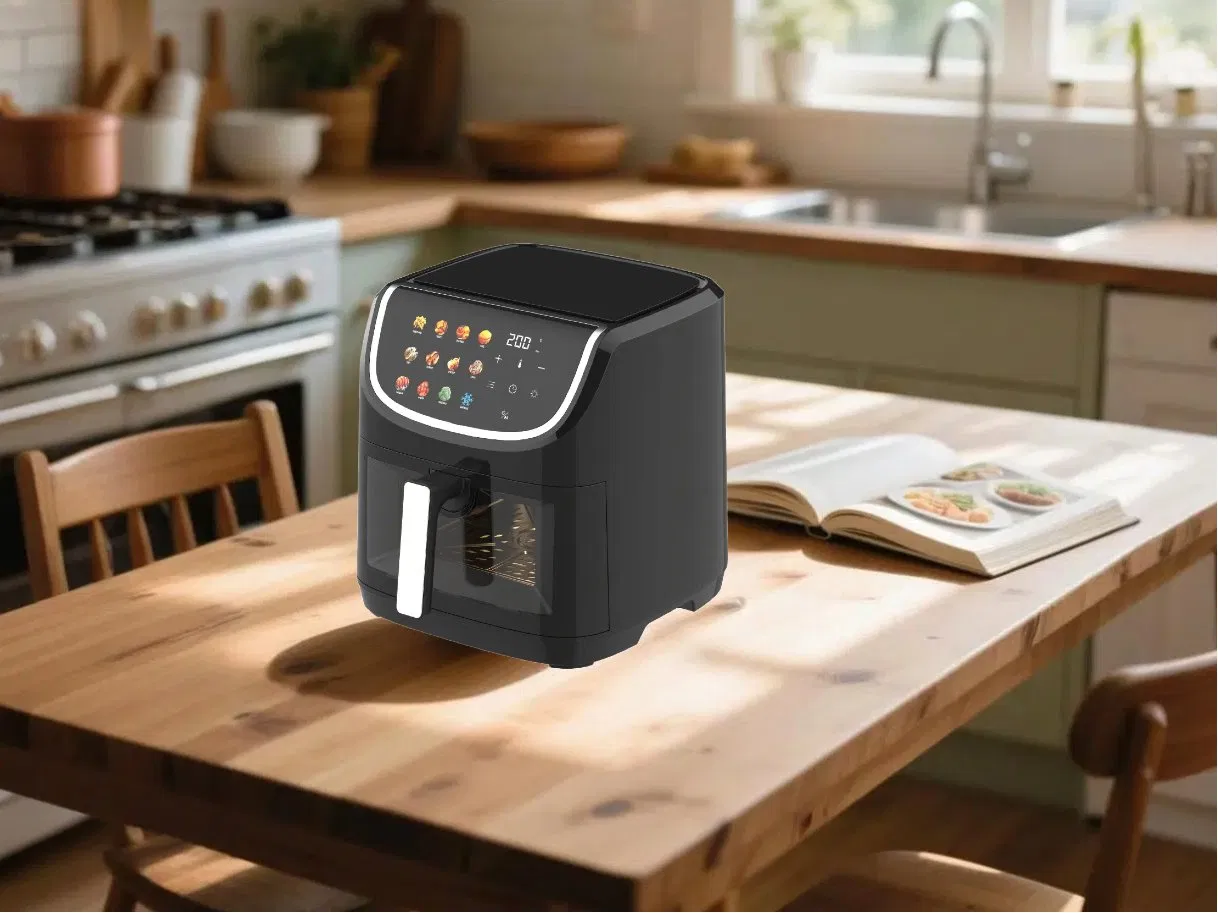 8L Color-Screen Air Fryer with Window: Massive Cooking Capacity, Convenient Color-Screen Intelligent Control