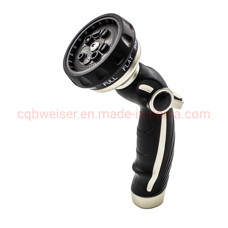Multi Function High Pressure Metal Garden Water Spray Hose Nozzle