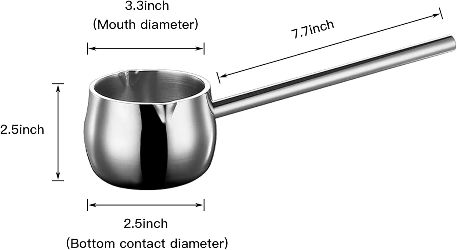Кастрюля для молока из нержавеющей стали