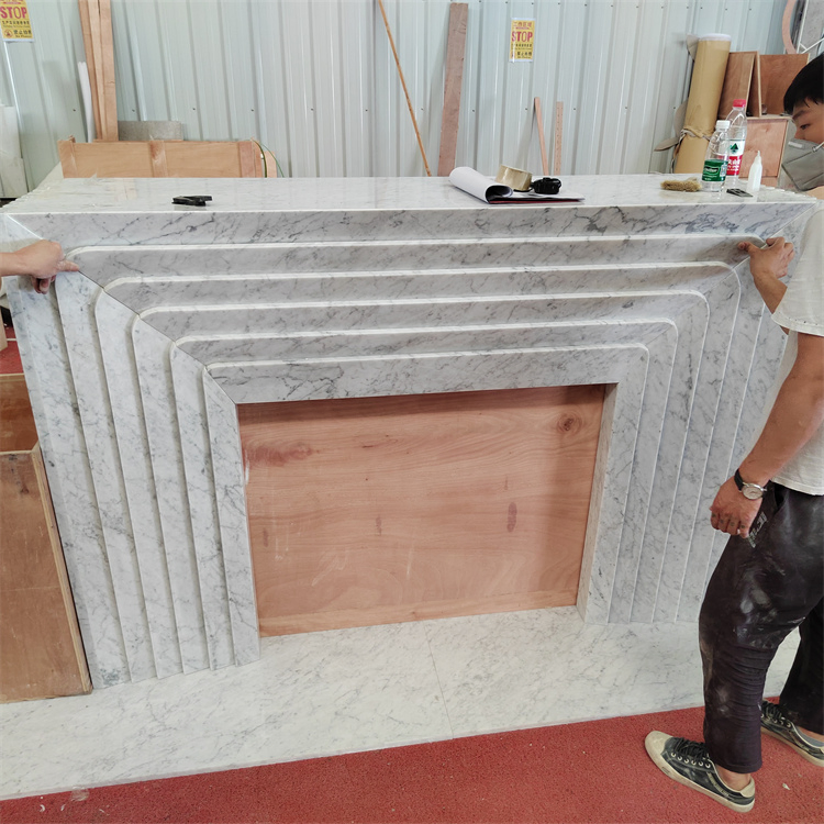 Modern Design Luxury Large Indoor Surround Stone Stove Wall Sintered Stone Black Marble Mantel Fireplace