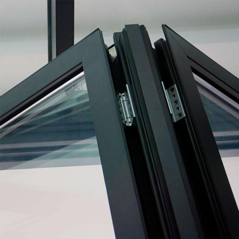 Exterior Aluminum Folding Door System House Patio Double Glazed Aluminium Glass Bi Fold Door Powder Coating