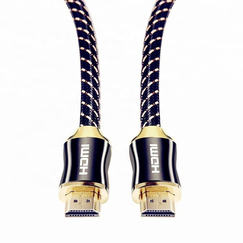 High speed 4K 3D nylon braid high quality 1080P/2160P HDMI cable for HDTV/laptop computer