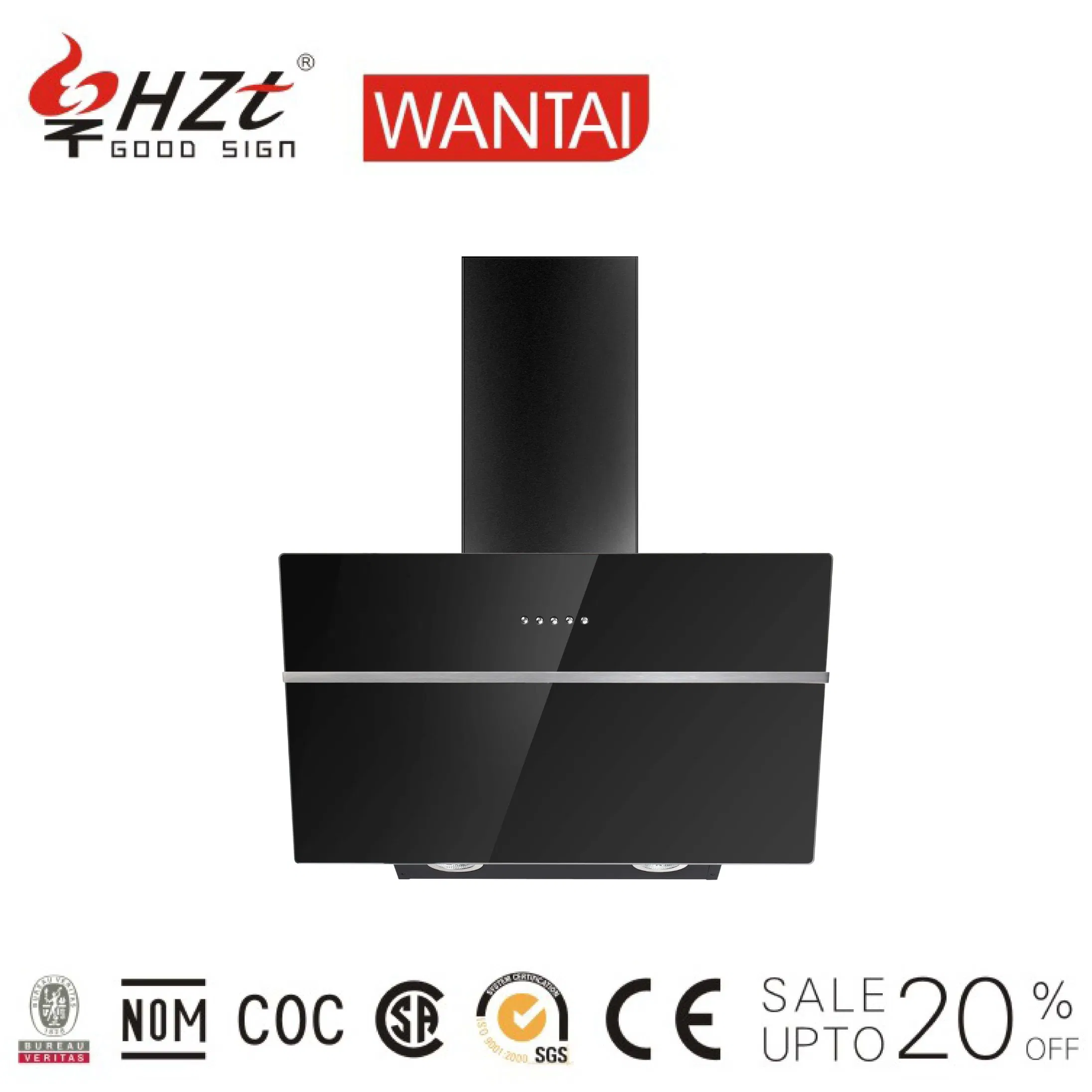 Hot Selling Auto Open Copper Motor with Hand Open Range Hood