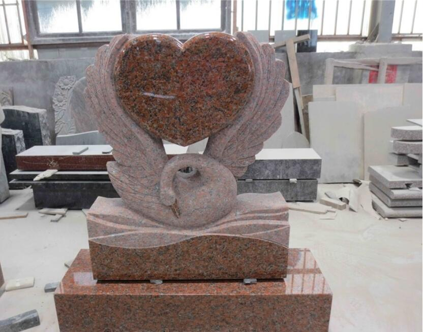 Natural stone polished Ruby/Indian Red Granite Monument for Memorial/Dead/cemetery/graveyard