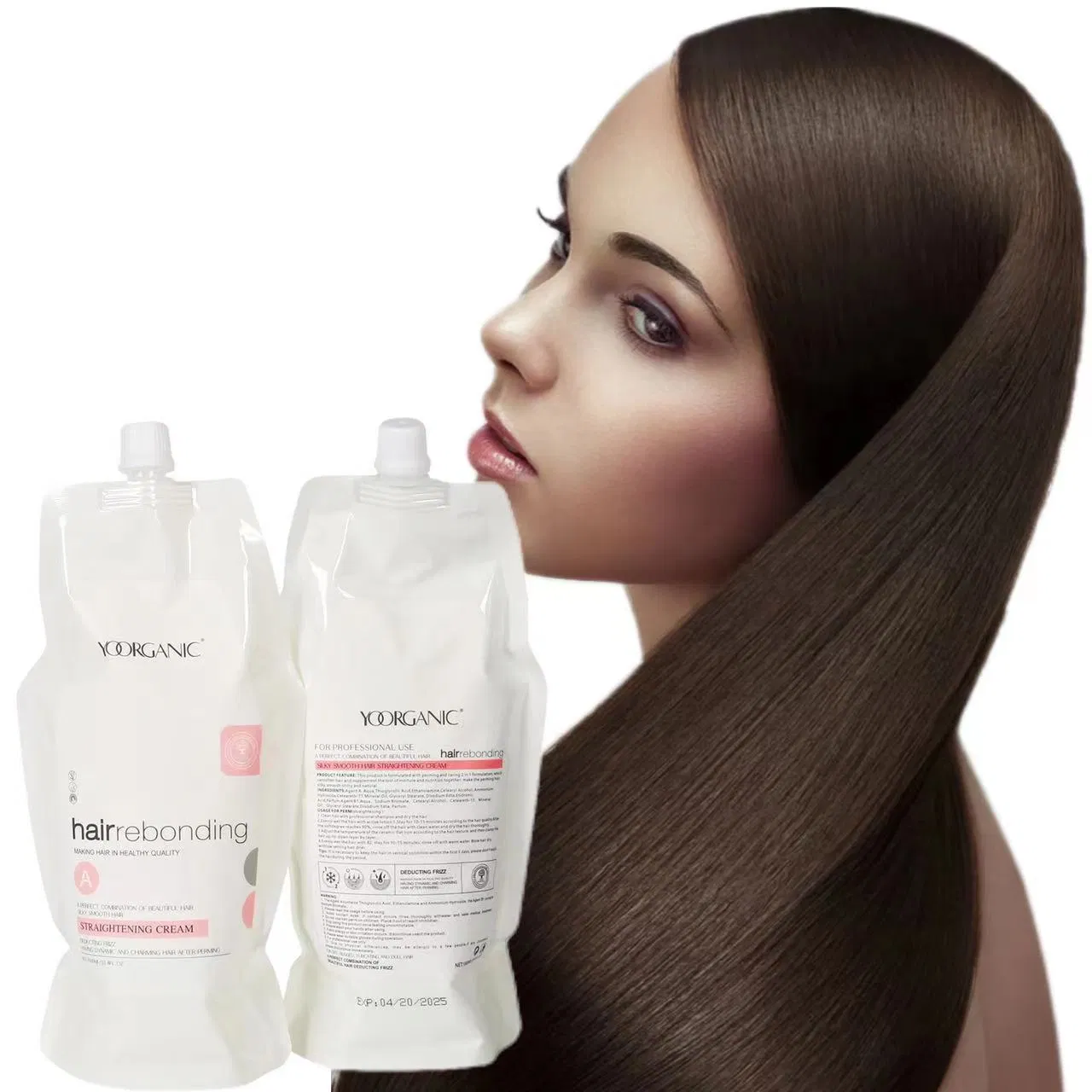 Private Brand Hair Rebonding Straight Cream Permanent Agent a/B for Damage Hair