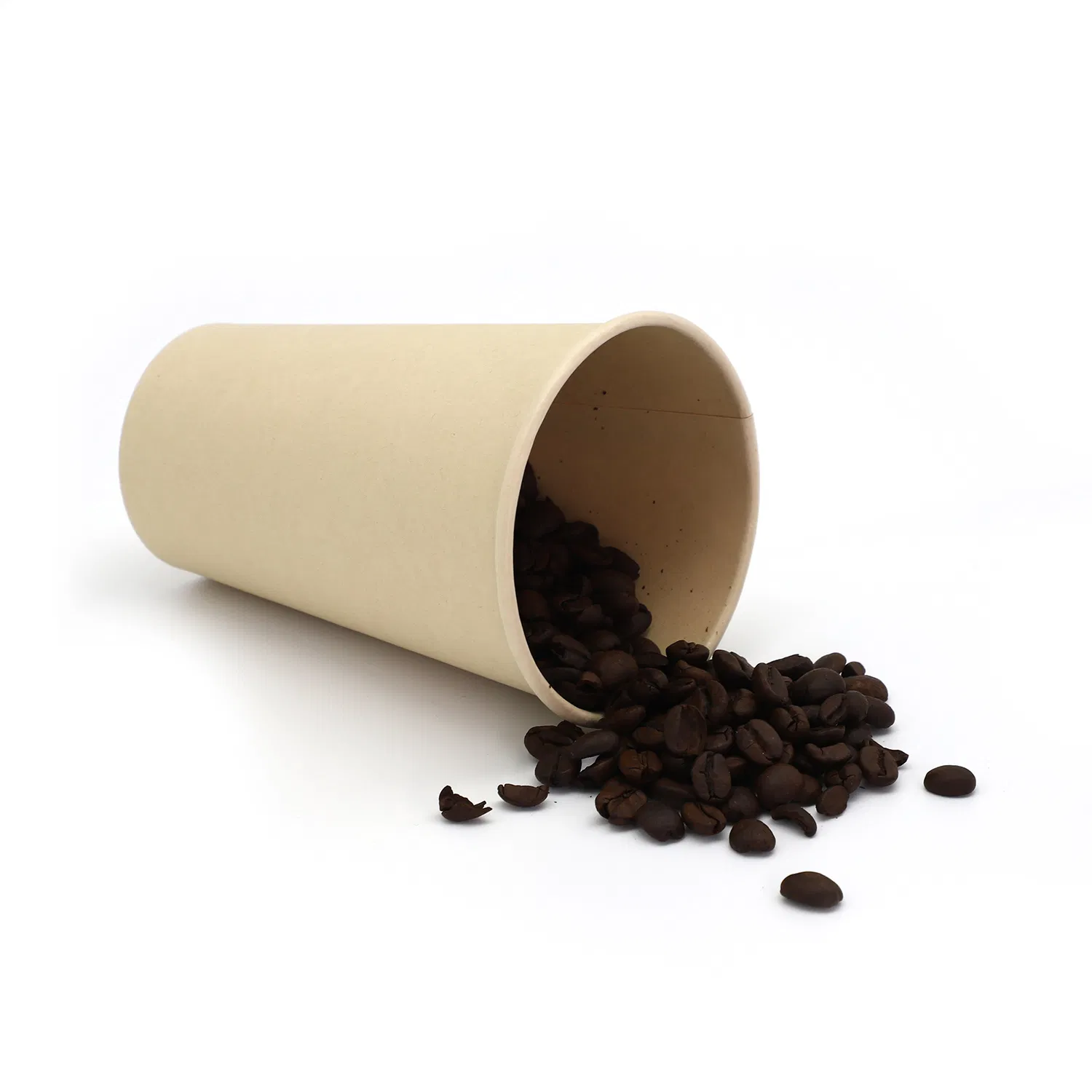 Disposable Brown Kraft or Light Brown Bamboo Pulp Paper Cups for Drinking or Dessert Like Ice Cream