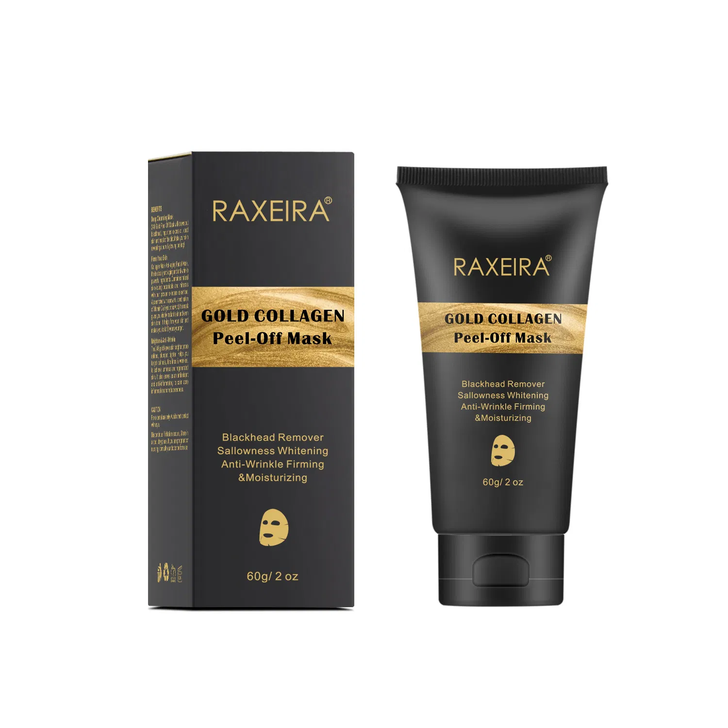 Gold Clay Face Mask with Collagen and Vitamin C for Clear Skin