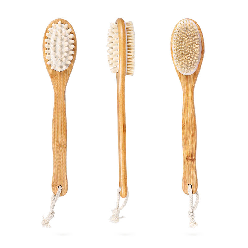 FSC Bamboo Handle Bath Brush with Message Head Body Brush