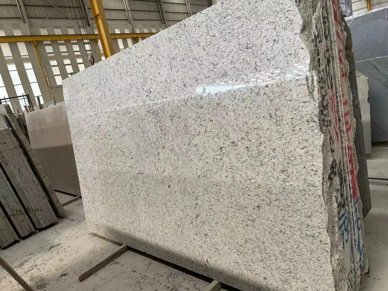 Natural Stone polished white rose granite tiles for interiors/exterior/outdoor floor/wall decoration/cladding