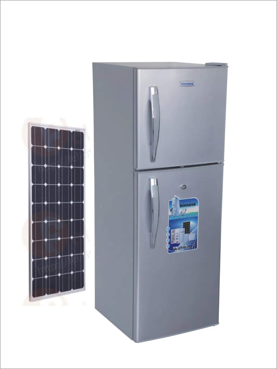Home Solar Refrigerator with 260W Solar Panel and Lithium Battery