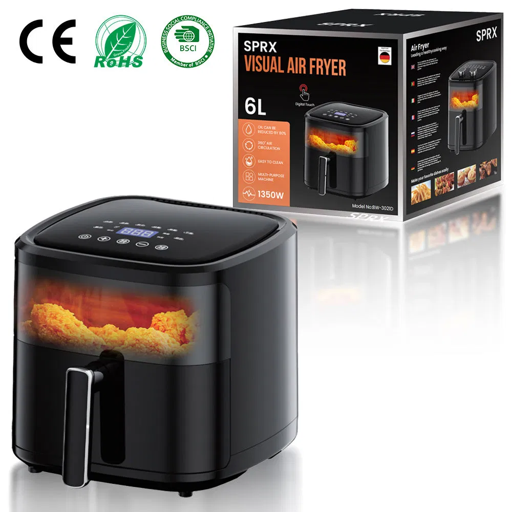 New Design Oil-Free Digital Smart Air Fryer with Visual Touch Screen