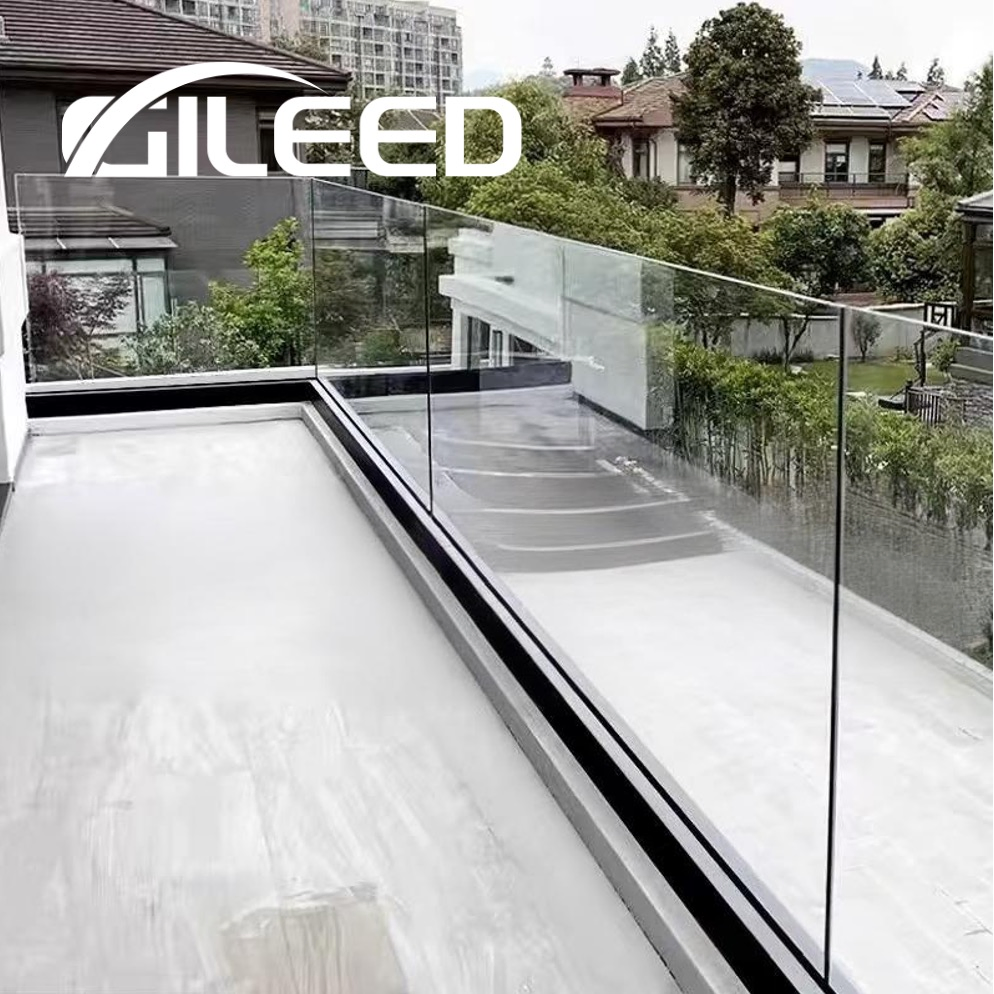 Residential Transparent Glass Railing Frameless for Baluster Laminated 5mm Tempered Glass