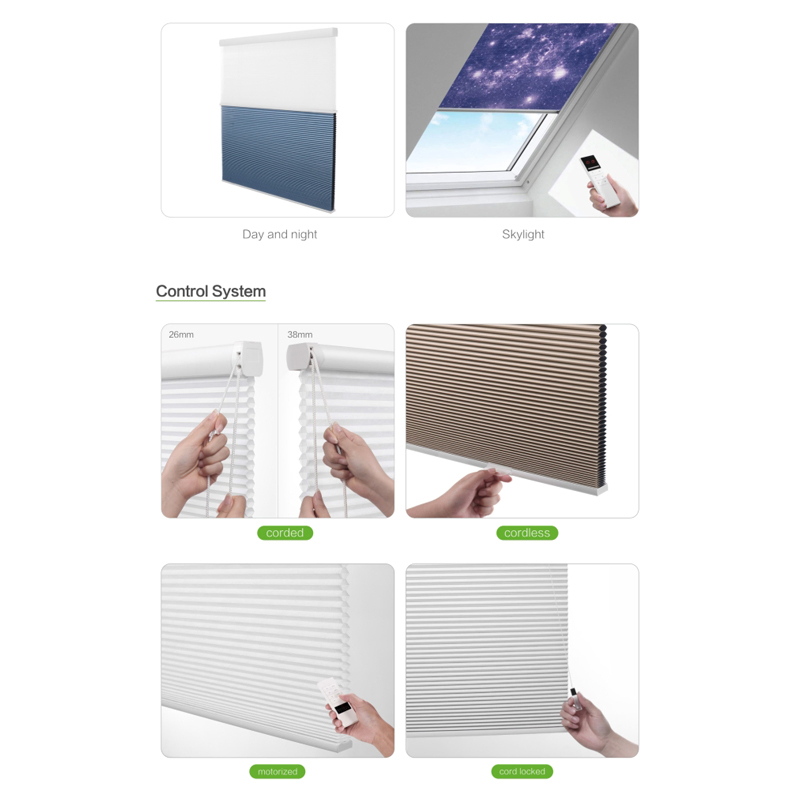 Custom Size Blackout and Semi Blackout Cellular Shades Cordless Honeycomb Blinds