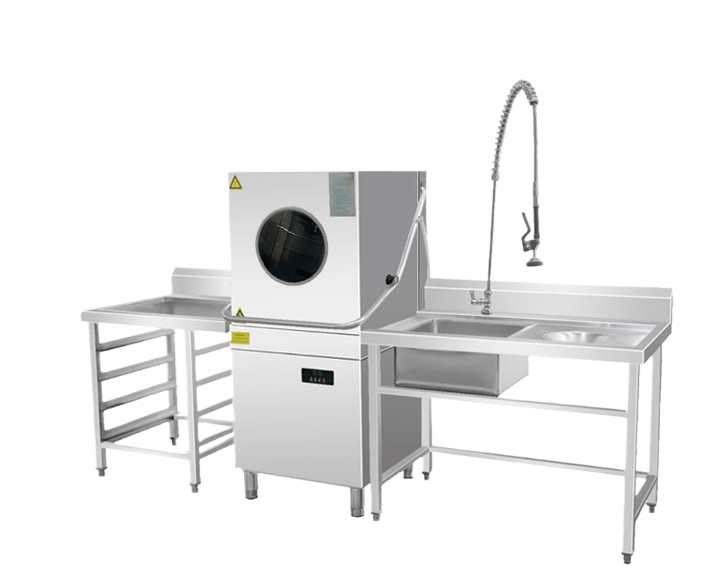 Stainless Steel Single Pump Dishwasher for Busy Commercial Kitchens