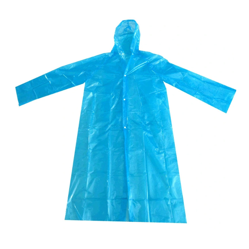 Free Sample Disposable Waterproof Poncho Raincoat for Hiking Fishing Emergencies