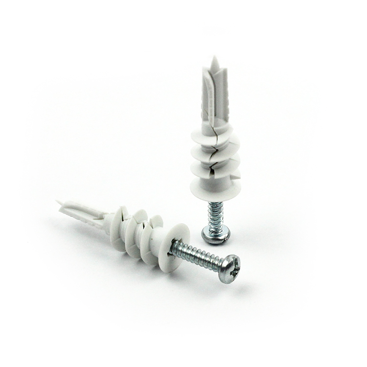 Набор нейлоновых дюбелей для гипсокартона со сверлом и шурупами