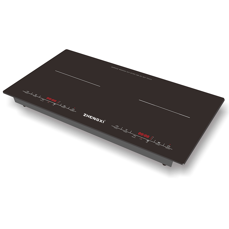 Double Induction Cooker with Ceramic Glass and Slim Body