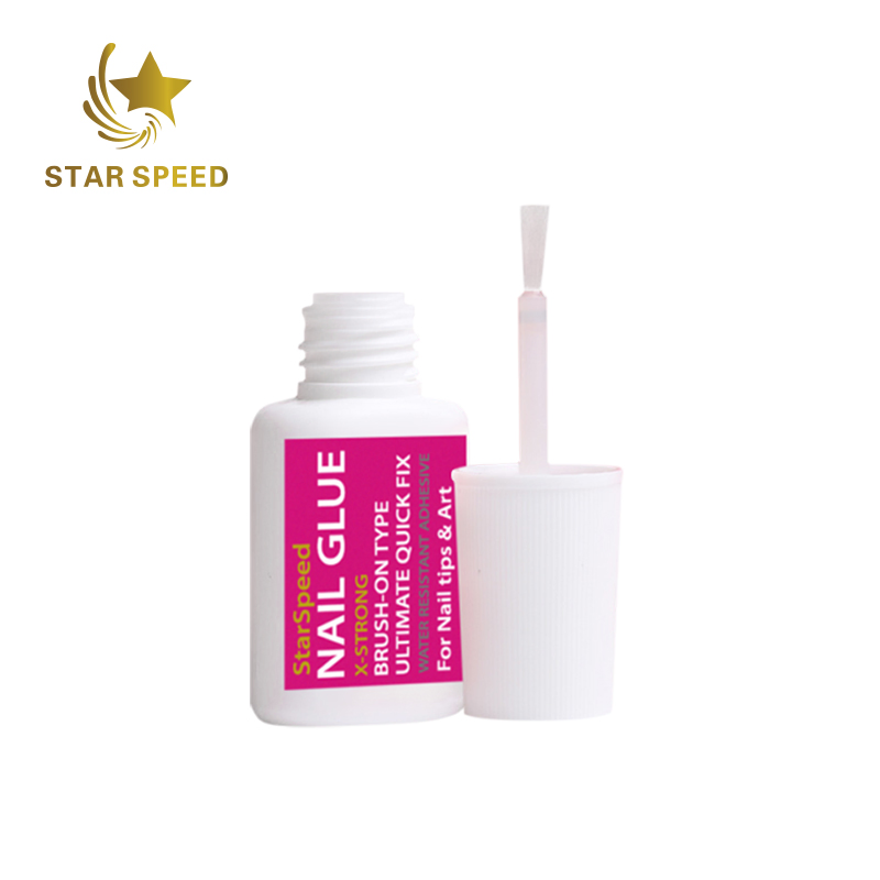 Super Strong Easy to Apply Nail Glue with brush for Nail Tips Nail Art Decoration