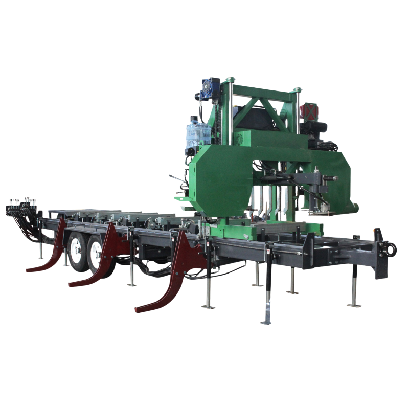 Ленточная пила по дереву лесопильная на прицепе мобильная