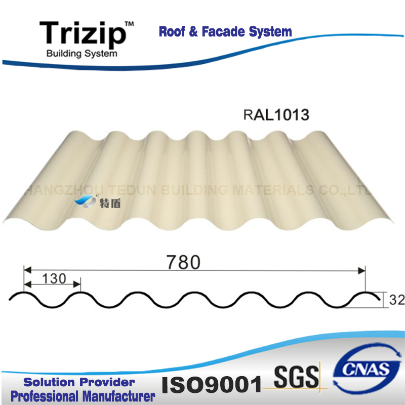 Galvanized Prepainted Corrugated Steel Sheet Used for Wall