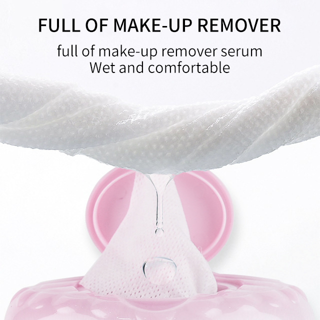 Wholesale Pink Shell Shape Cosmetic Private Label Makeup Remover Wet Wipes