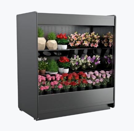 Straight Open Upright Metal Flower Stand Case