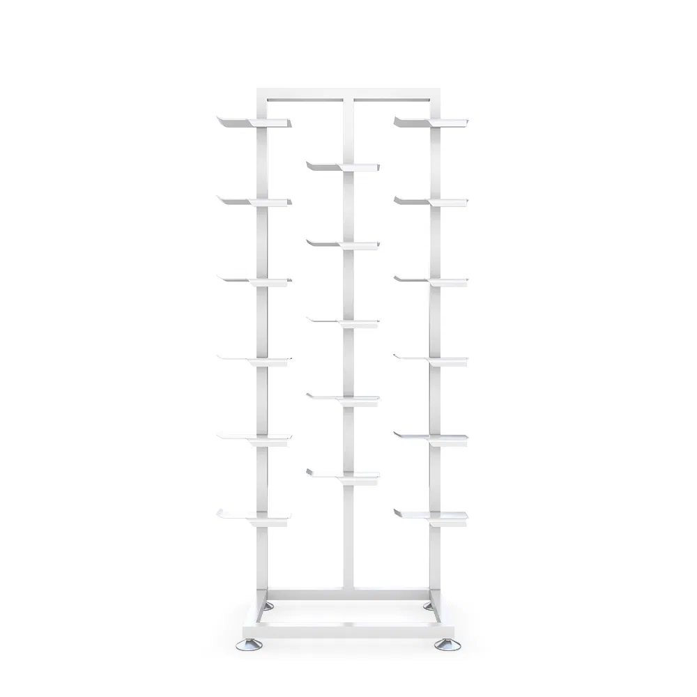 Child Store Single Side Metal White Paint Shop Display Stand for Shoes