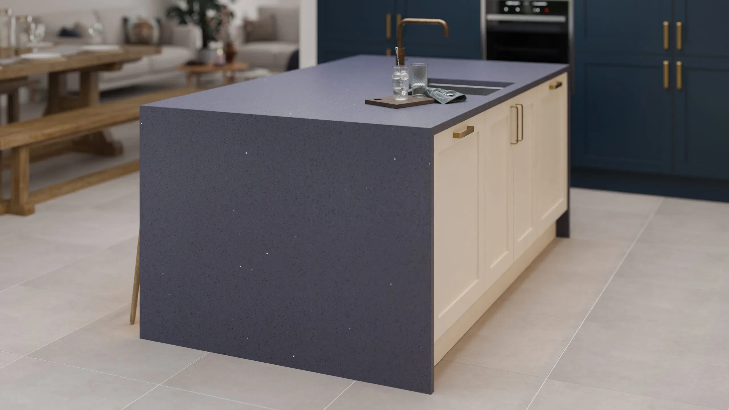 Quartz Countertop Grey Sparkle Sparkling Gray Quartz - Prefab Countertops
