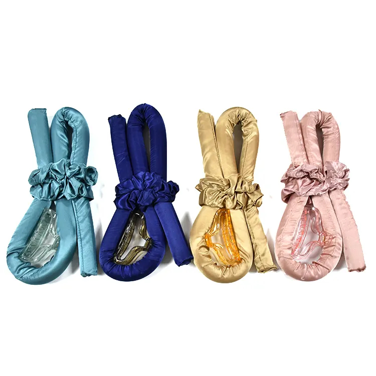 Soft Magic Foam Sponge Hair Curl Rollers Curling Rod Headband Heatless Hair Curl Curling Ribbon Silk Hair Curlers