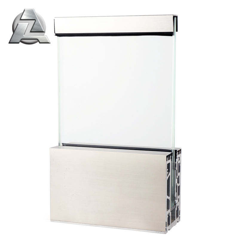 Outdoor Anodized Extruded Aluminum Alloy U Channel Track Balcony Frameless Glaze Glass Railing