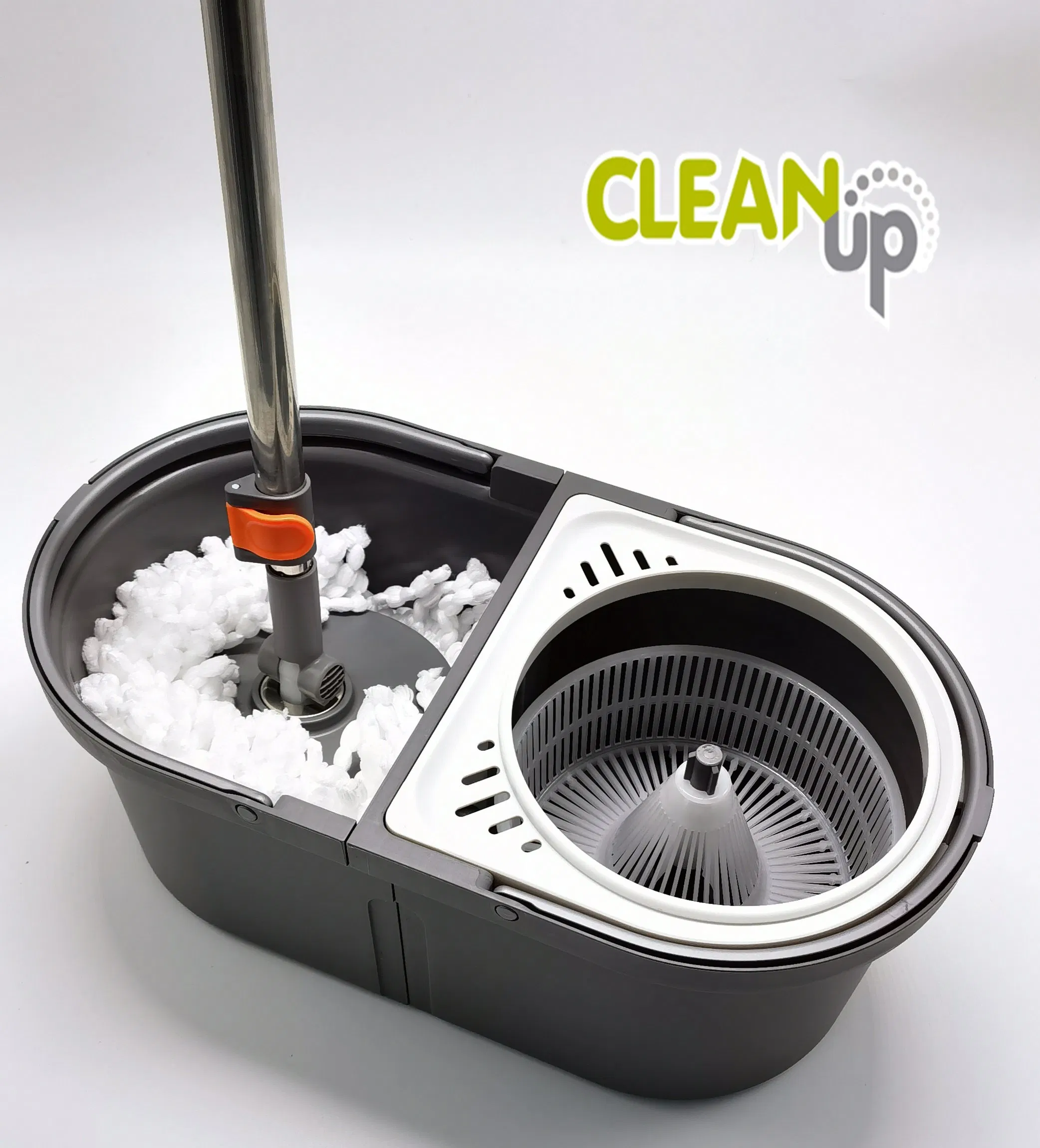 Flexible New Design 2 in 1 Detachable Bucket Space-Saving Magic Mop Tornado Mop Smart Spin Mop and Bucket with Wringer Set