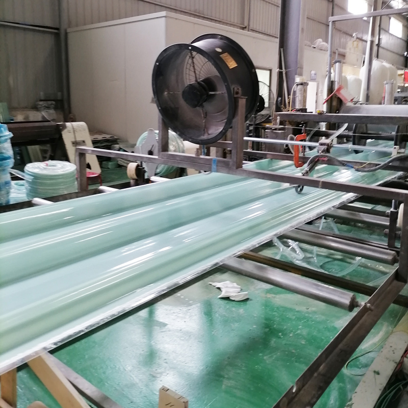 Прозрачная гофрированная панель GRP для кровли, 10 футов, синяя