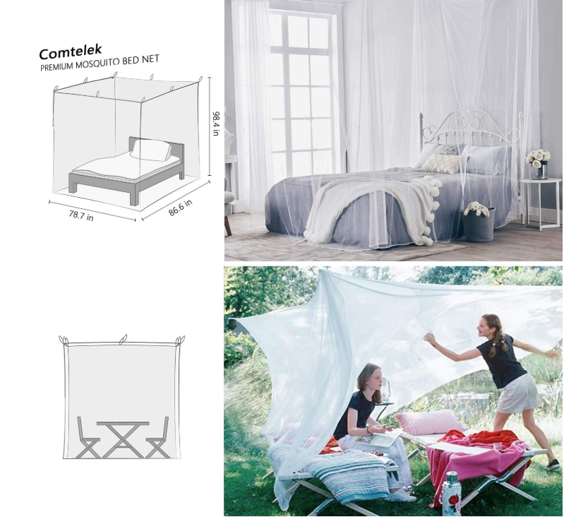 Mosquito Netting for Patio - Extra-Large Mosquito Net for Bed Camping Hammock Porch Garden Outdoor