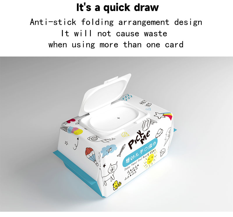 Baby Hand and Mouth Wipes Natural Plant Fiber Thickening Cleaning Wipe