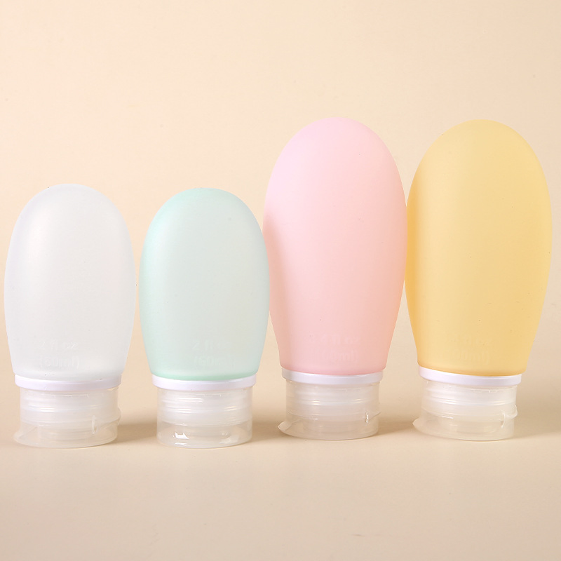 Custom Cute Leak Proof Squeeze Shampoo Cosmetic Silicone Travel Kit Capsule Bottle