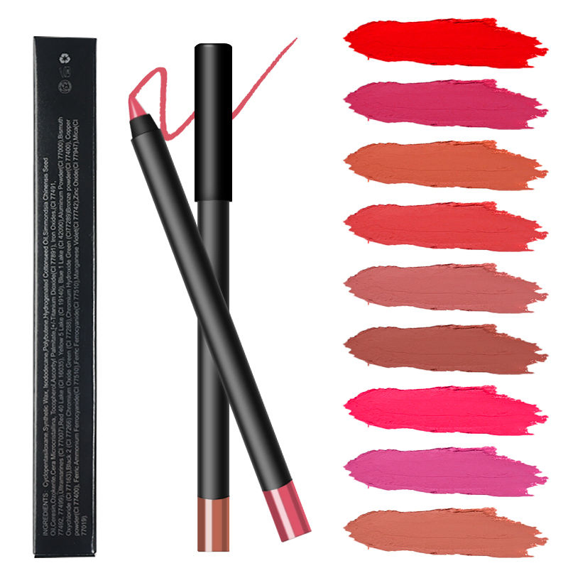 Waterproof Brown Smooth Private Label Custom Logo Lip Liner Pencils