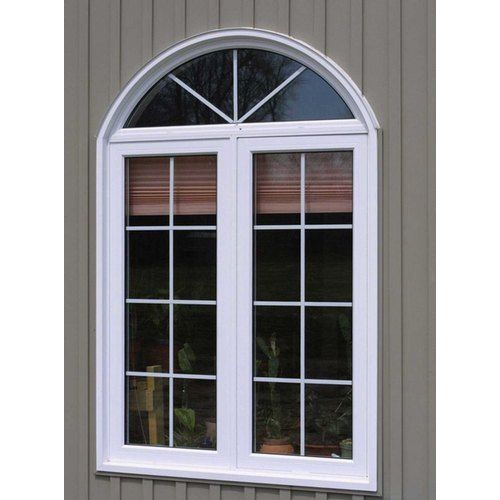 French Arched Shape Exterior Double Glass Aluminum Window with Clear/Frosted Glass