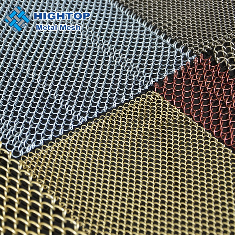 The Golden Metal Mesh Curtain for Outdoor Decoration Wire Mesh