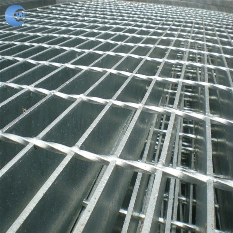 Hot Dipped Galvanized Stair Nosing Grating Outdoor Staircase Steel Bar Grating for Trench Cover Drain Grate Floor Grate Manhole Cover Platform Steel Grating