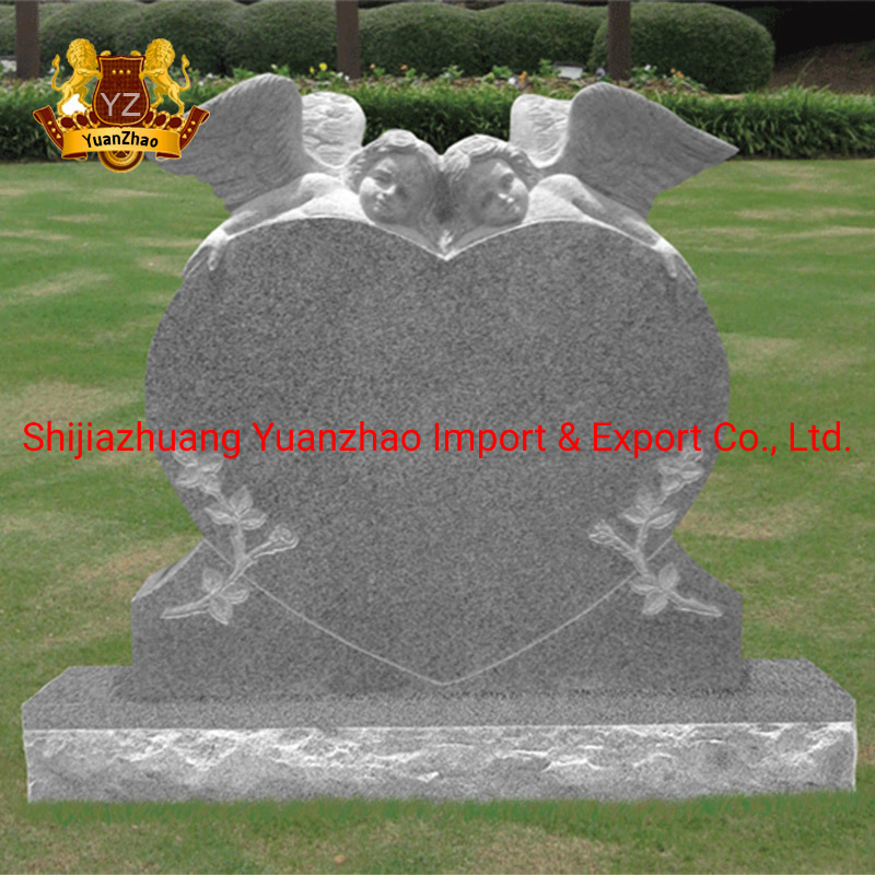 Granite Sitting Angel Tombstone Headstone Graveyard Decoration