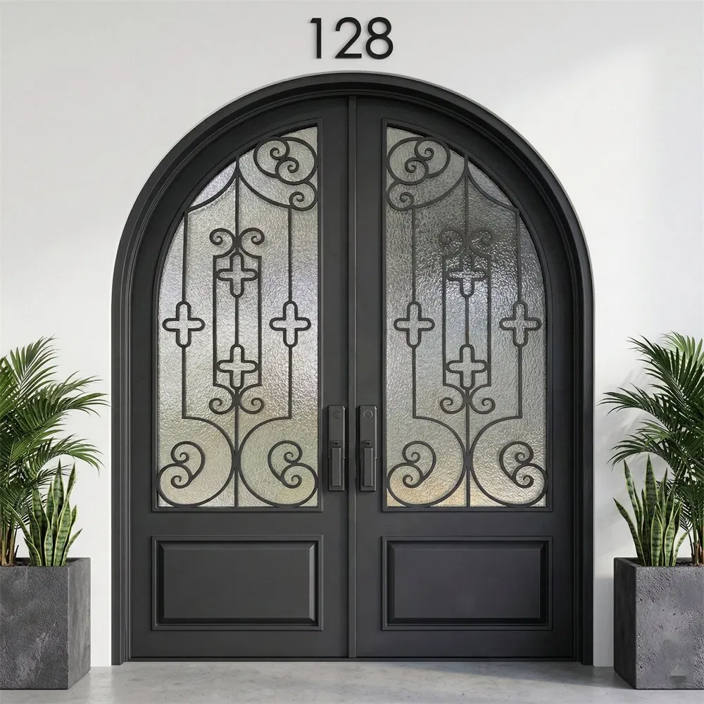 Electronic Smart Lock Wrought Iron Door for Elite Manor Entrance