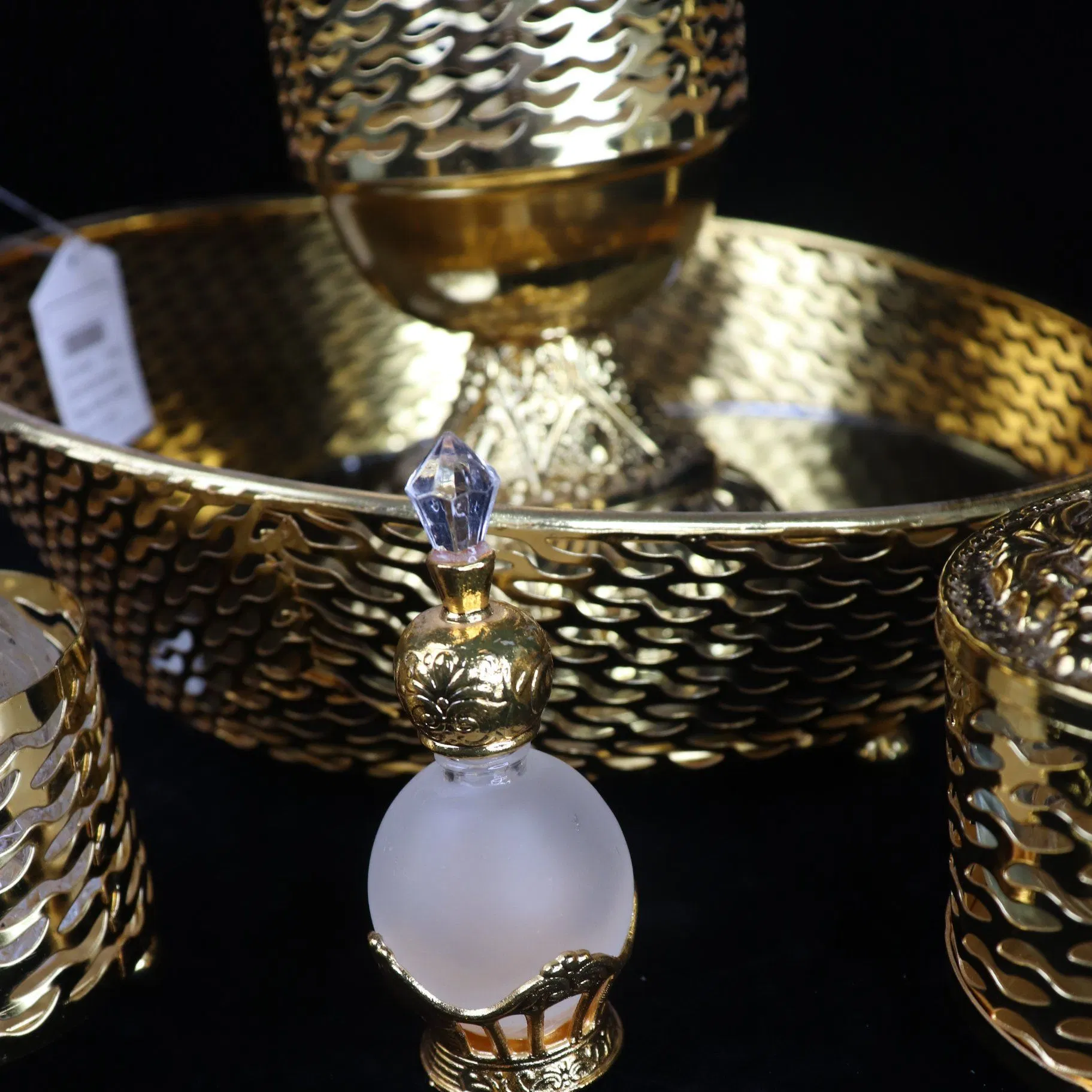 Dubai Metal Basket Iron Frame Home Party Decoration 6-Piece Incense Burner Set