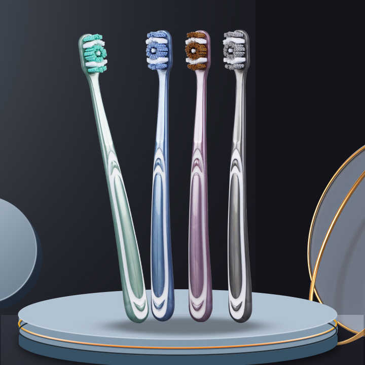 High Quality 360 Clean Design Adult Toothbrush with Spiral Bristles