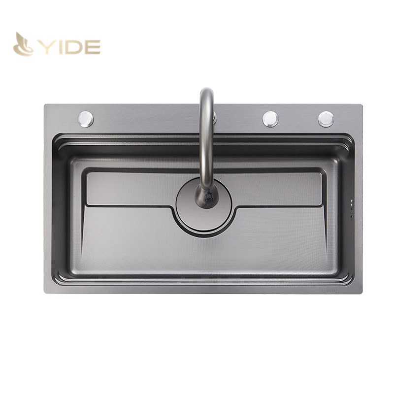 High Quality 201/304 Smart Stainless Steel Kitchen Sink with Touch Control and LED Display in Modern Kitchens