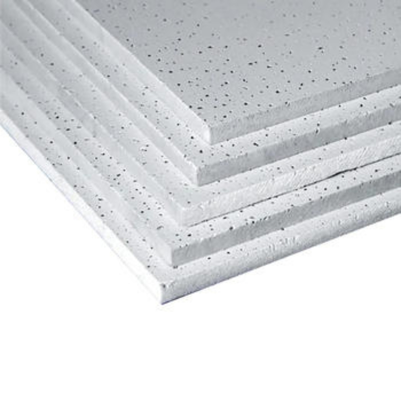 Acoustic PVC Laminated Mineral Fiber Gypsum Ceiling Tile for Commercial Drop Suspended Grid