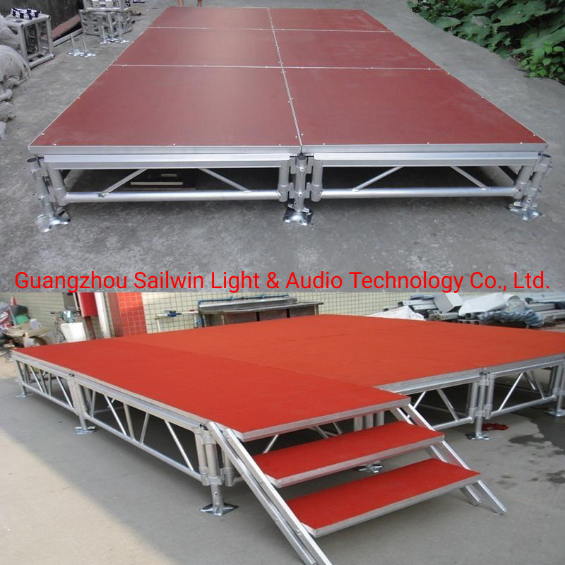 Portable Aluminum Glass Wooden Assemble Concert Exhibition Truss Stage