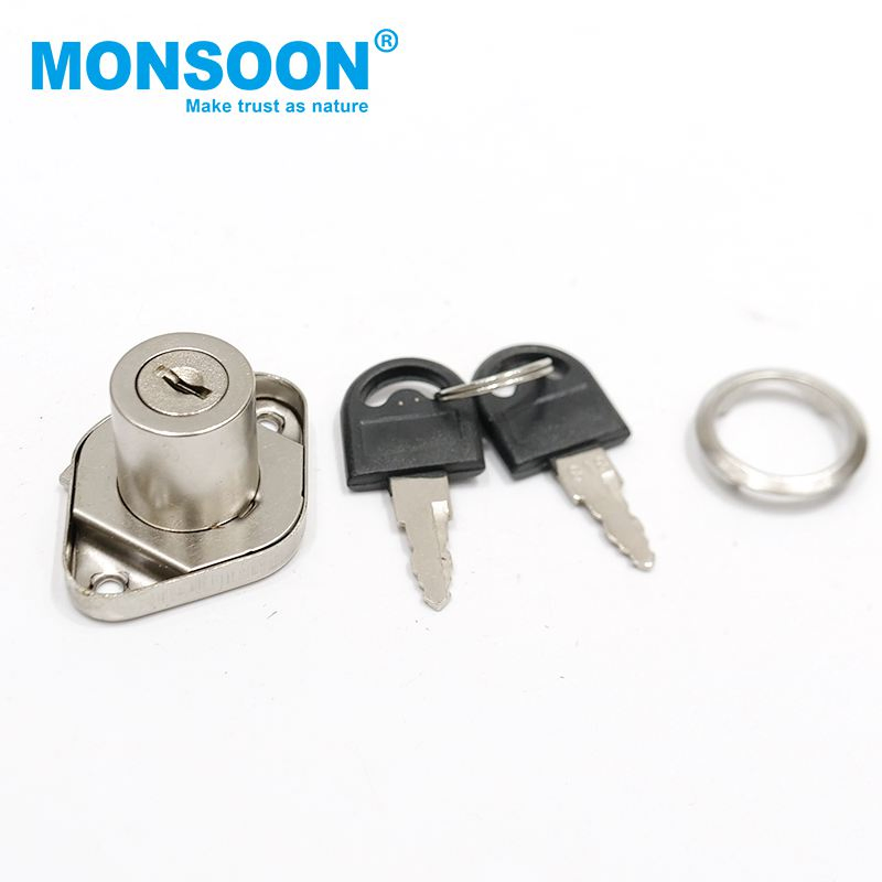 Various Size Hardware Furniture Desk Lock Plastic Key Iron Office Computer Zinc Die Cast Furniture Drawer Cabinet Lock